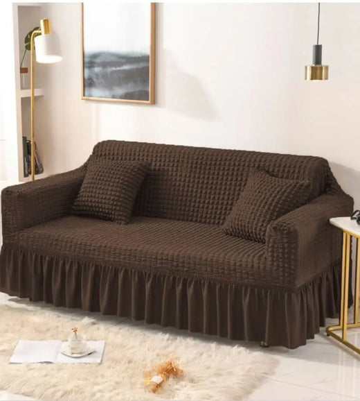 Bubble Mesh Quilted Sofa Cover﹙Chocolate﹚