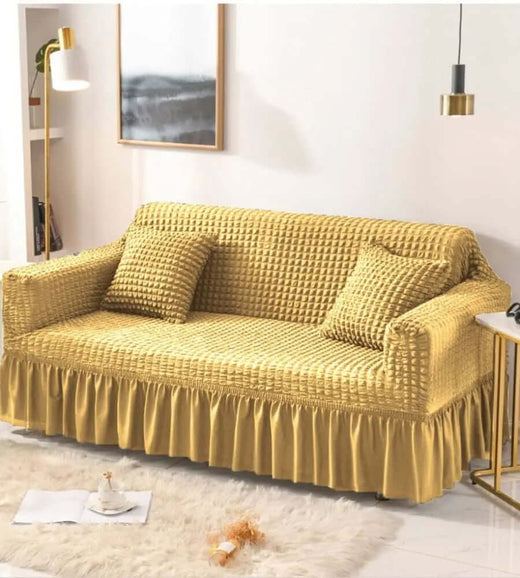 Bubble Mesh Quilted Sofa Cover﹙Golden ﹚