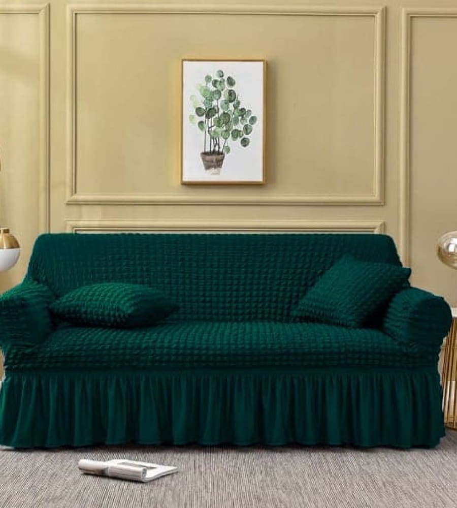 Bubble Mesh Quilted Sofa Cover﹙Green﹚ Quilts & Comforters