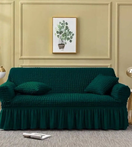Bubble Mesh Quilted Sofa Cover﹙Green﹚