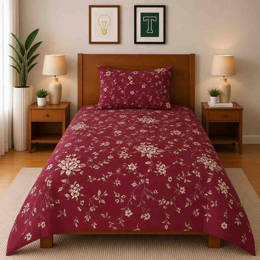 Single Bedsheet Pure Cotton D-746