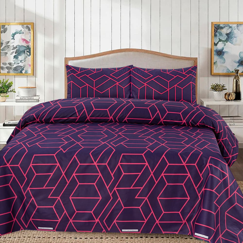 Cotton 3pc Bedsheet Set MN-31 Bed Sheets