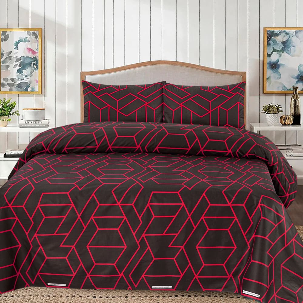 Cotton 3pc Bedsheet Set MN-37 Bed Sheets
