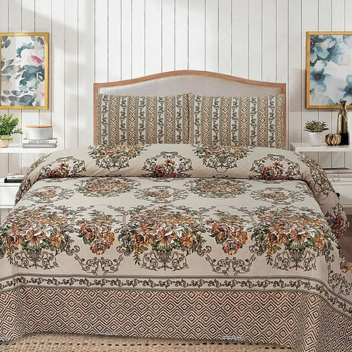 Cotton 3pc Bedsheet Set  MN-39