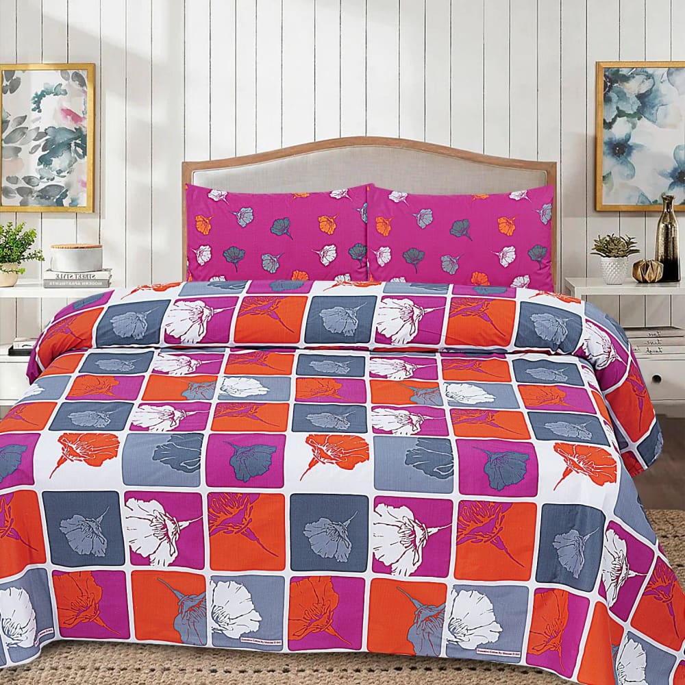 Cotton 3pc Bedsheet Set MN-41 Bed Sheets
