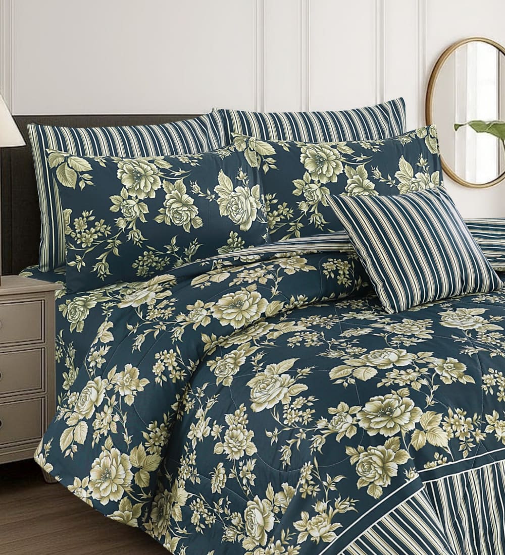 Cotton 7 Pcs Comforter Set S 44 Quilts & Comforters