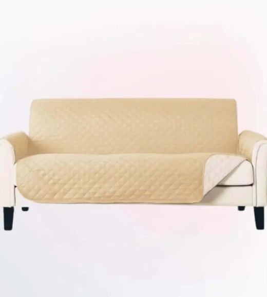 Cotton Quilted Sofa Cover﹙ Beige ﹚