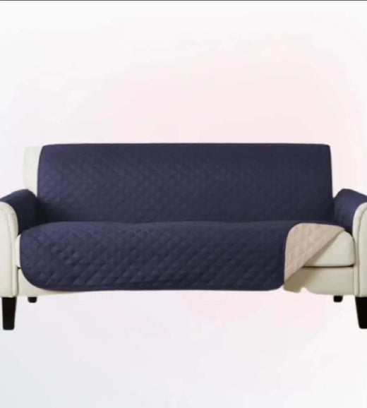 Cotton Quilted Sofa Cover﹙ Navy Blue ﹚