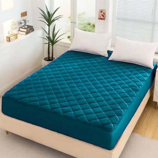 Cotton Quilted Water Proof Mattriss Protector﹙ Zinc Color ﹚