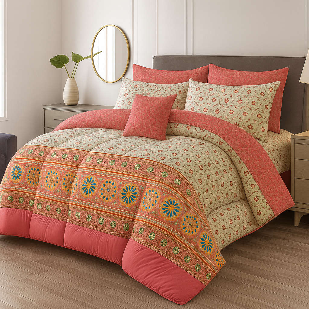 Winter Quilt/Razai Set WR-2549 (Heavy polyester Filling)
