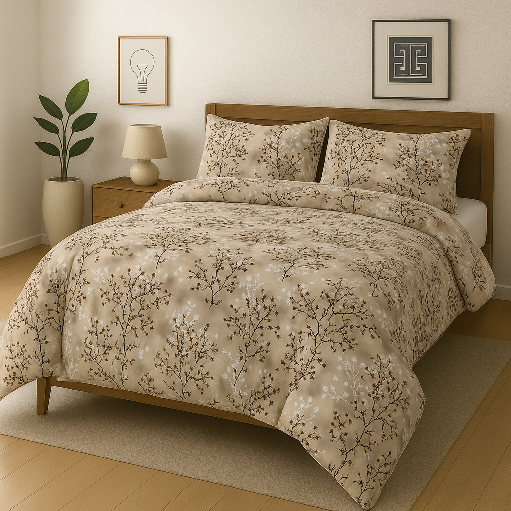 Pure Cotton 3pc Bedsheet Set  WF-98