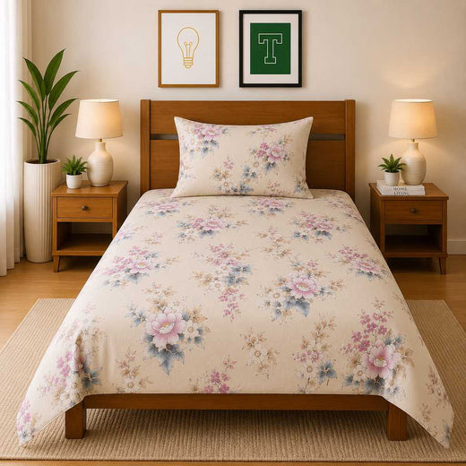 Single Bedsheet Pure Cotton D-713