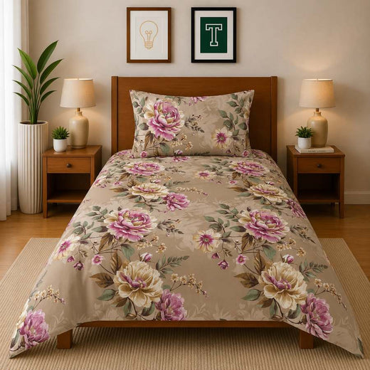 Single Bedsheet Pure Cotton D-729