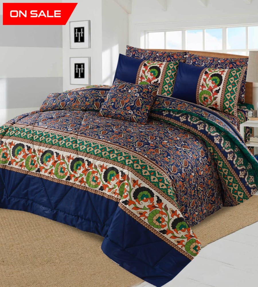 Hebrew 7Pc Summer Comforter Set M-559 Quilts & Comforters