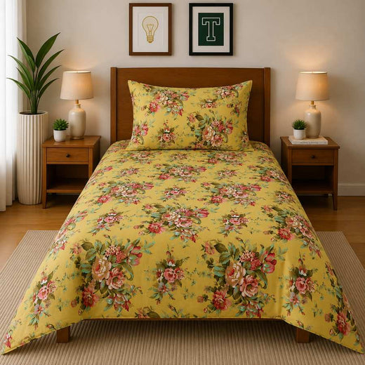 Single Bedsheet Pure Cotton D-724