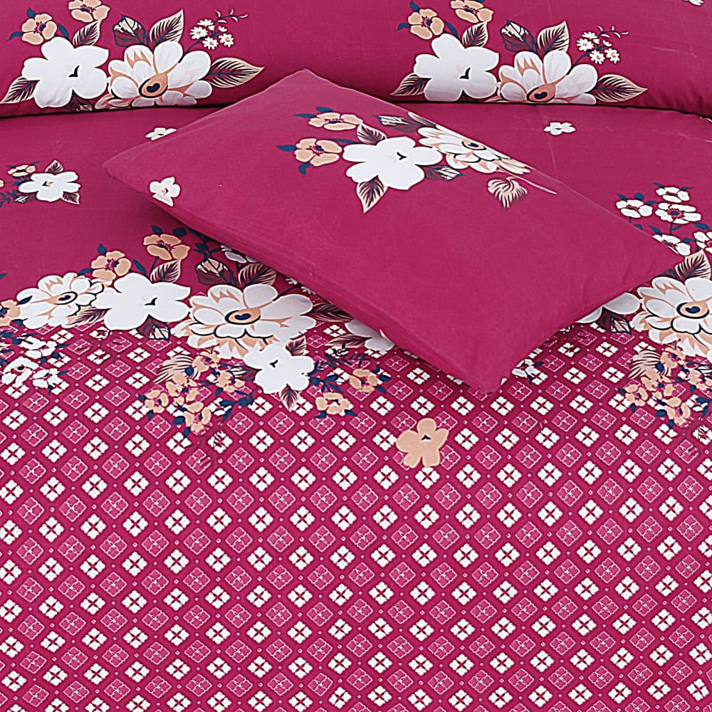 Pure Cotton 3pc Bedsheet Set WF-75 Bed Sheets