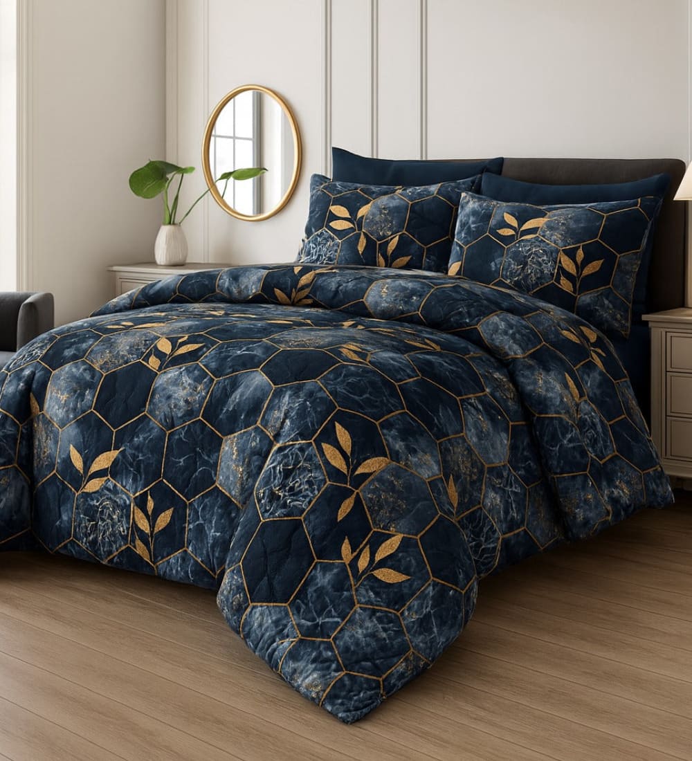 Pure Cotton 7pc Comforter Set S-49 Quilts & Comforters