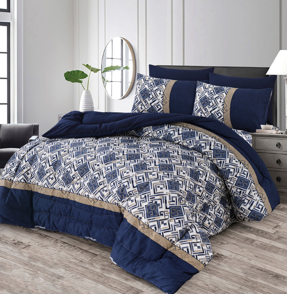 Pure Cotton Winter Vicky Razai Set 6 Pcs Wr-2467 (Heavy Polyester Filling) Quilts & Comforters