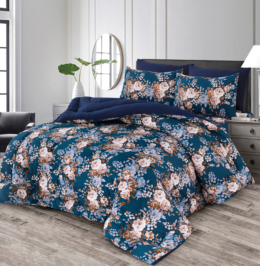 Pure Cotton Winter Vicky Razai Set 6 Pcs Wr-2468 (Heavy Polyester Filling) Quilts & Comforters