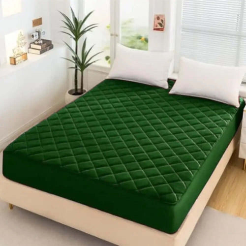 Qulited  Water Proof Mattress Protector ( Green )