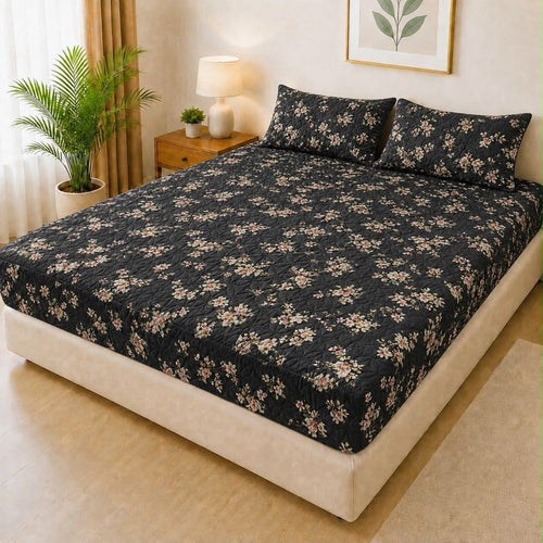 Qulited  Water Proof Mattress Protector with Pillow Cover Q13