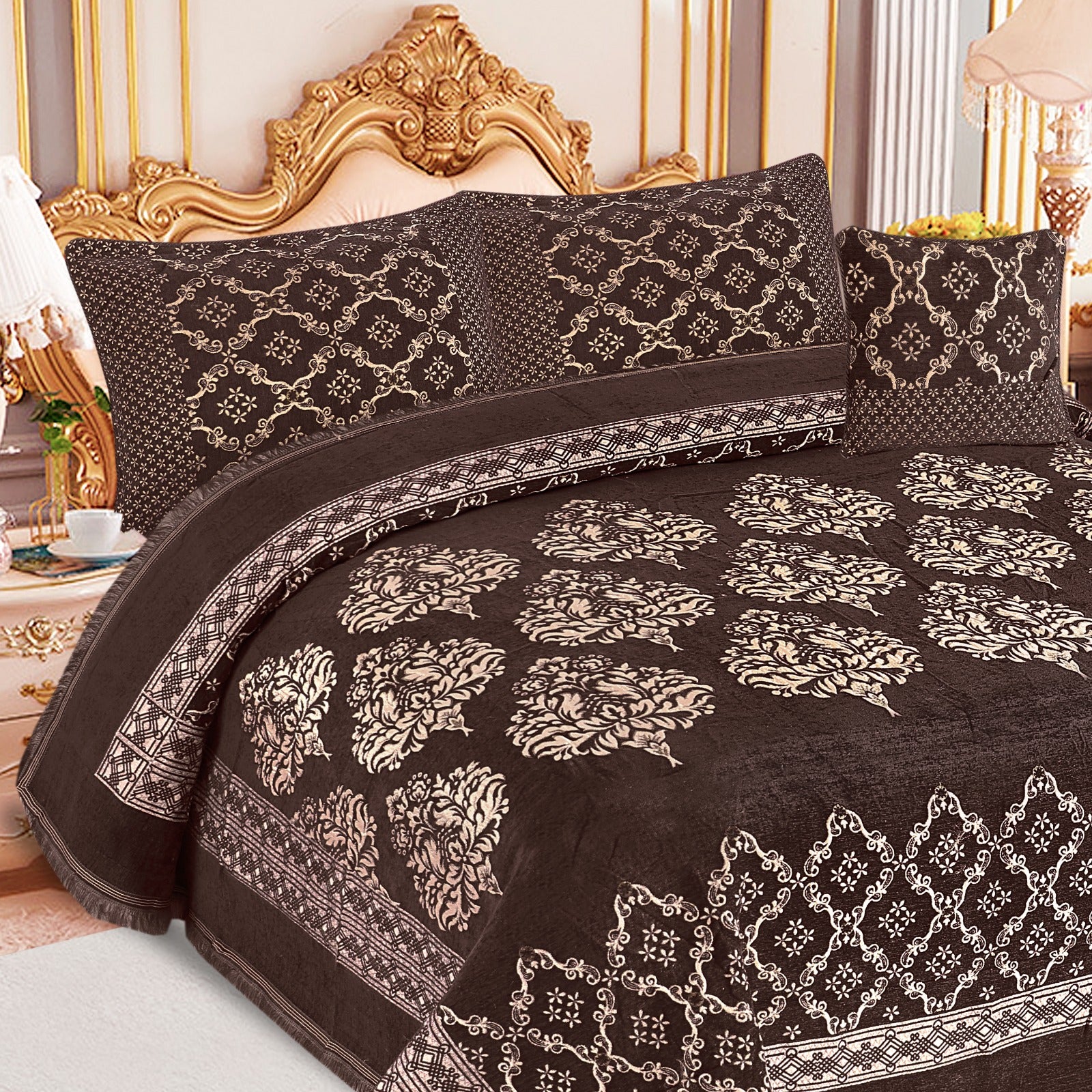4pcs Velvet jecard Bedsheet Set MS-46