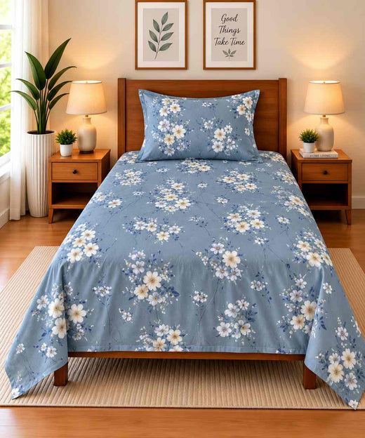 Single Bedsheet Pure Cotton D-769