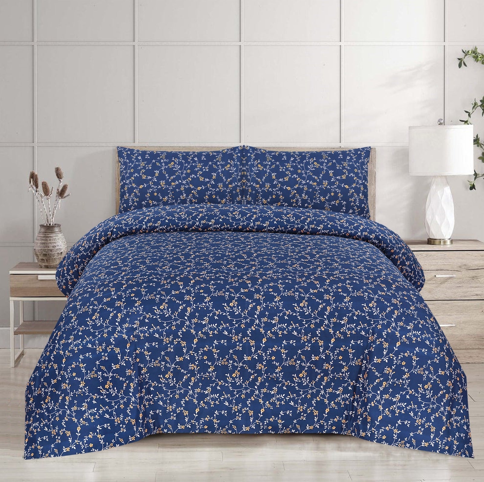 Pure Cotton 3pc Bedsheet Set WF-54 Bed Sheets