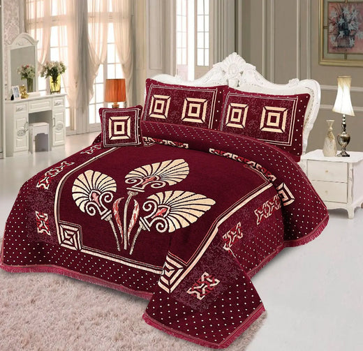 Pcs Velvet jecard Bedsheet Set MS-43