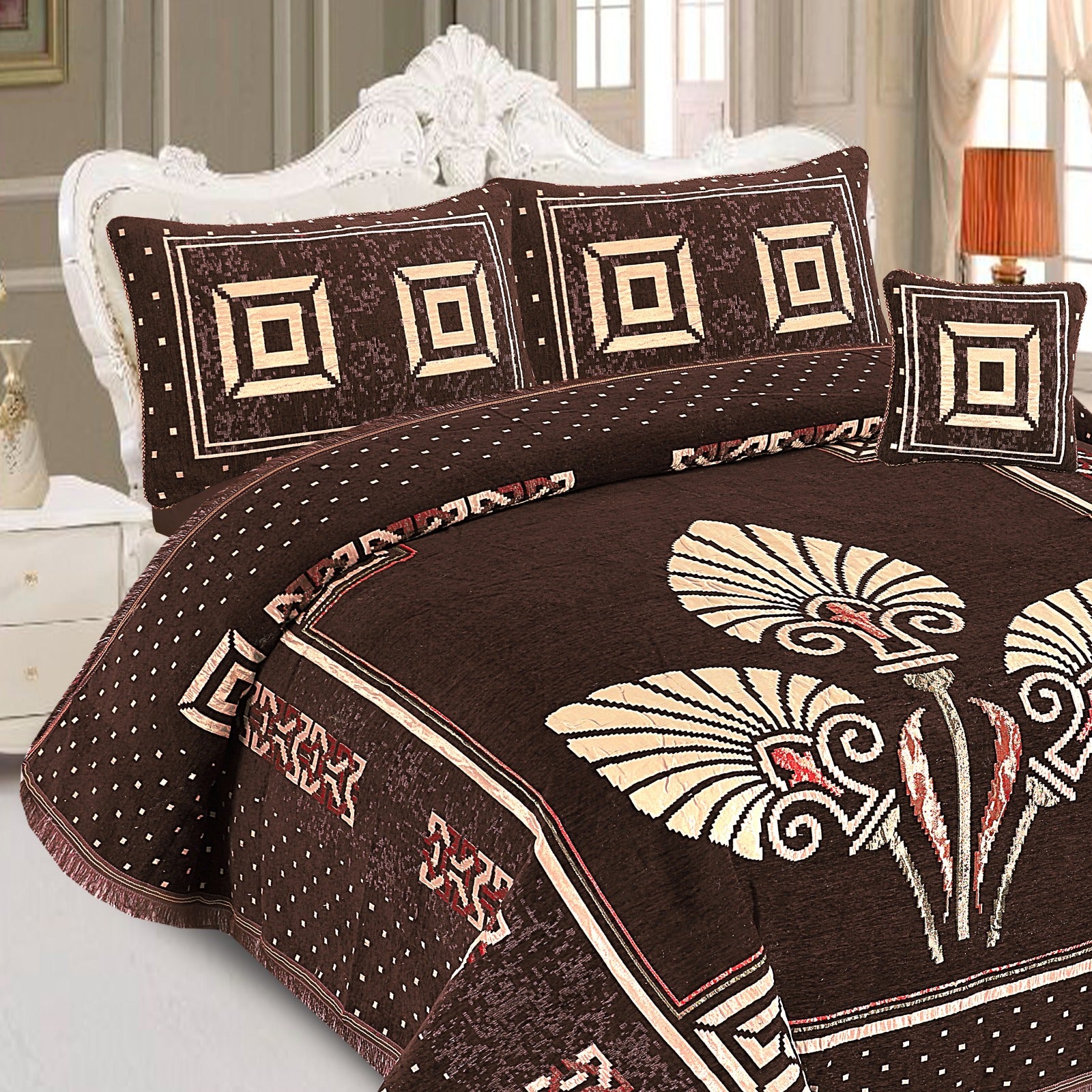 Pcs Velvet jecard Bedsheet Set MS-42
