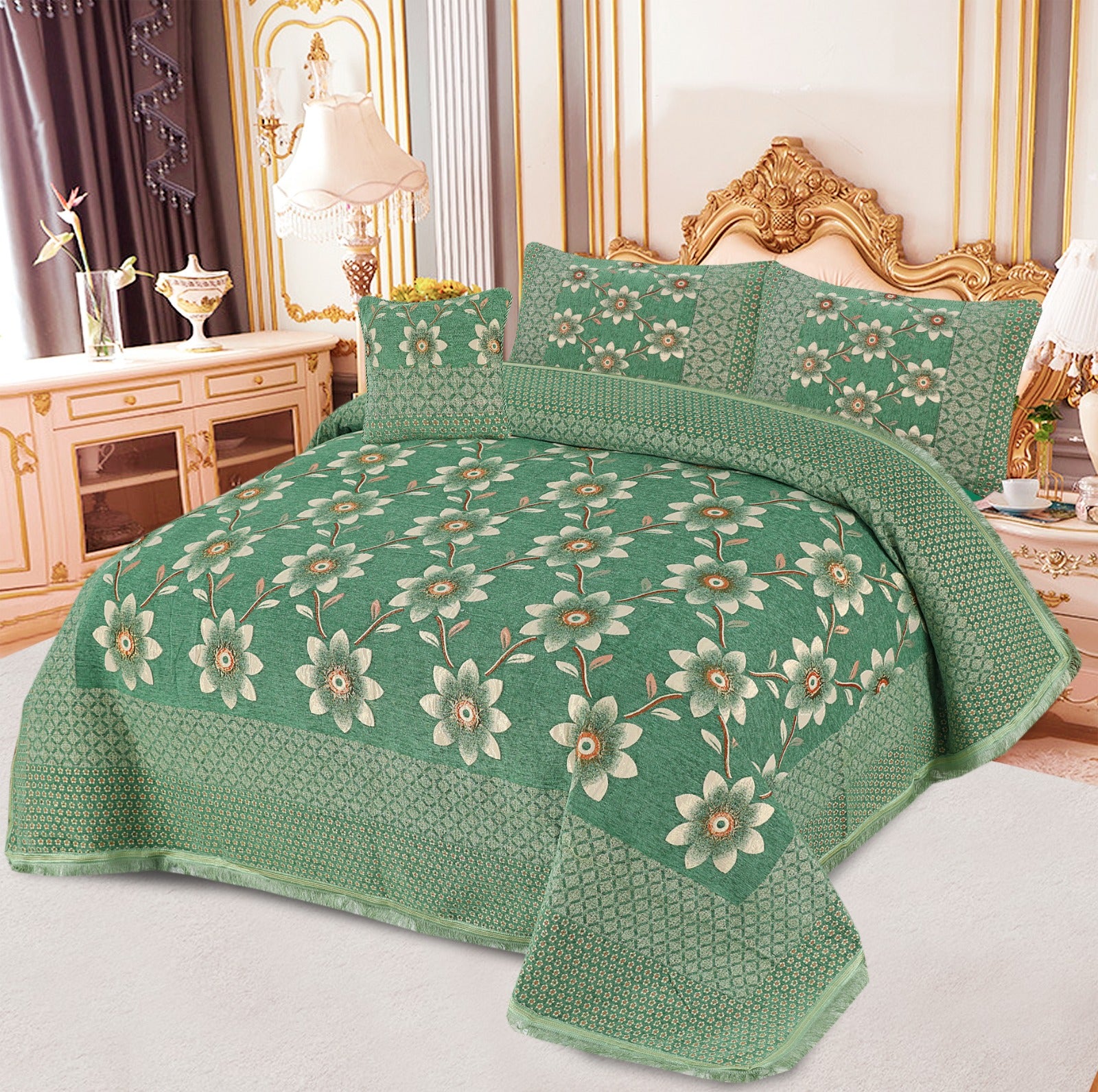 4pcs Velvet jecard Bedsheet Set MS-52