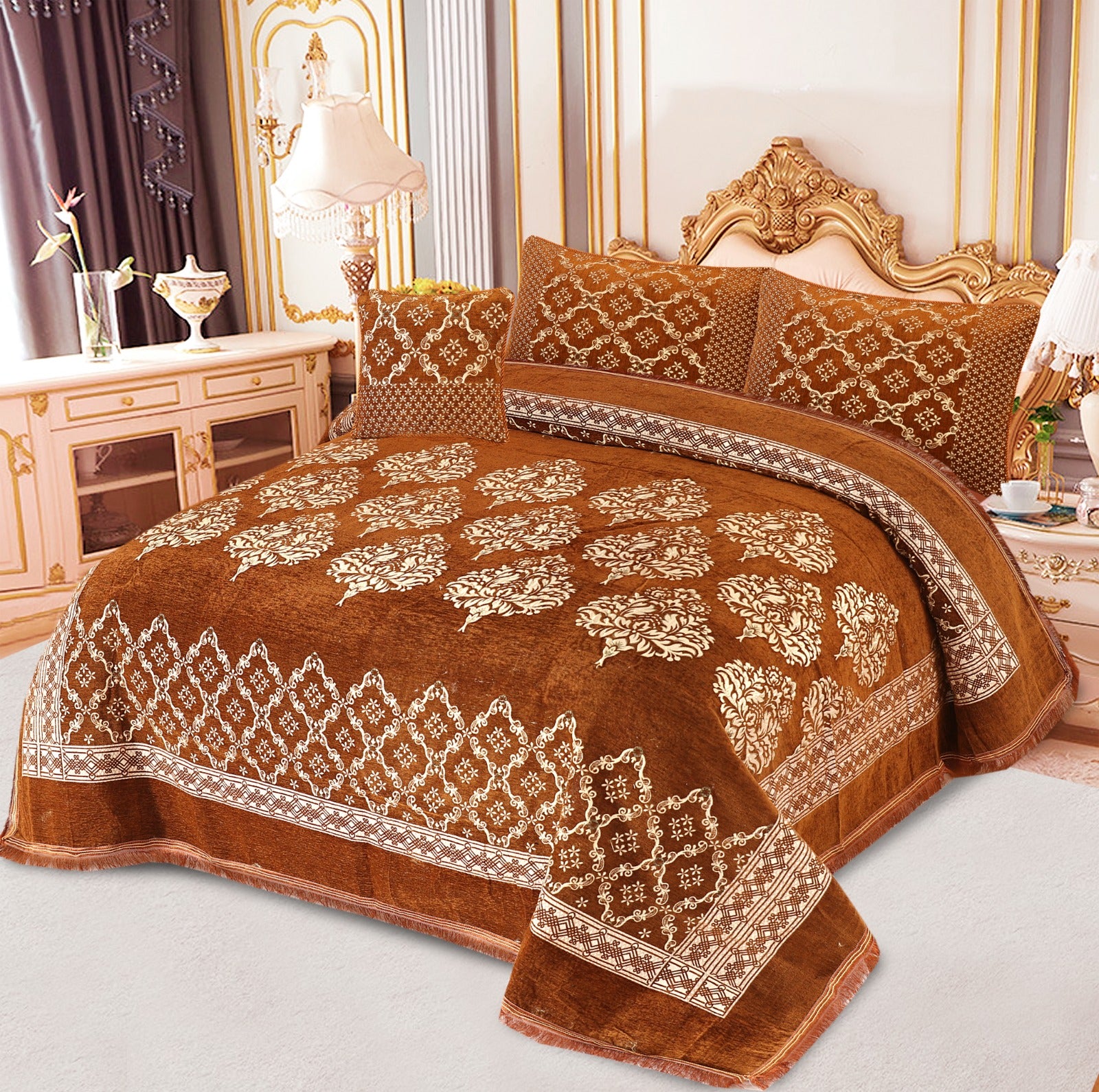 4pcs Velvet jecard Bedsheet Set MS-50