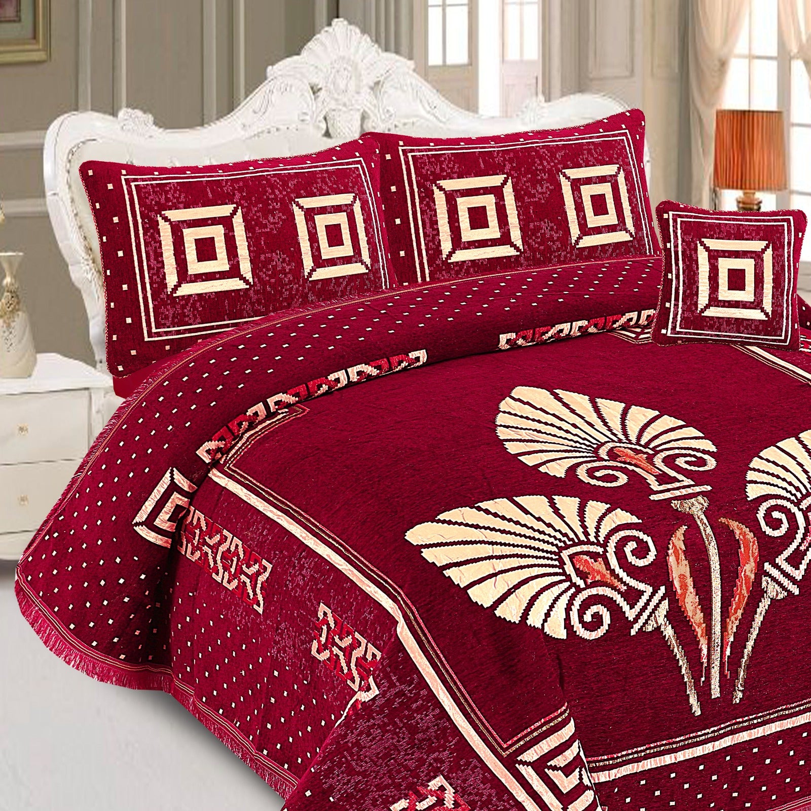 4pcs Velvet jecard Bedsheet Set MS-45