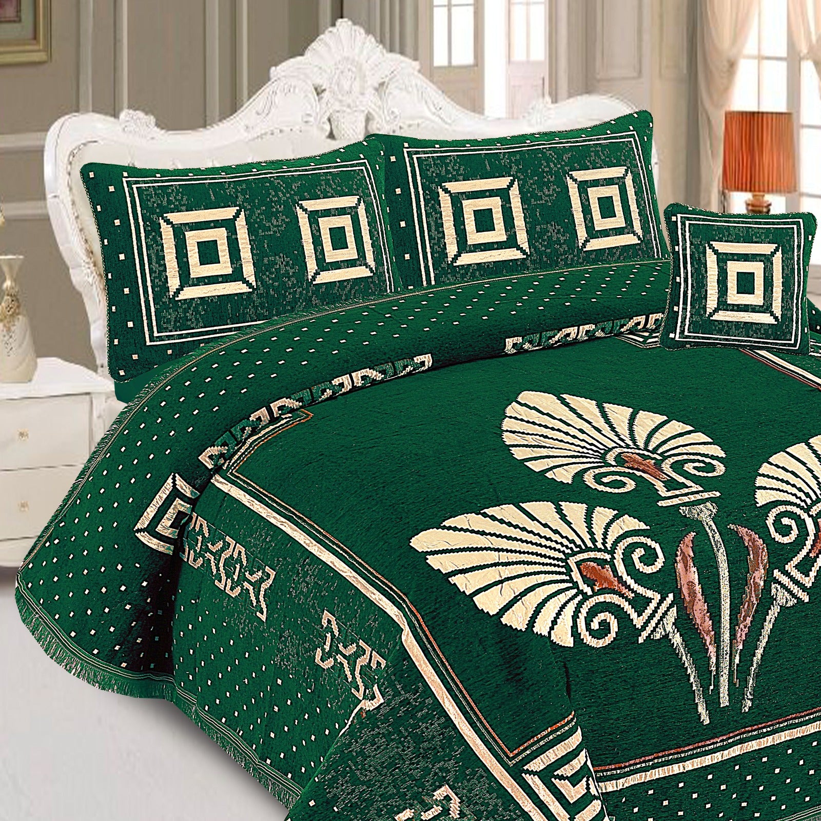 4 Pcs Velvet jecard Bedsheet Set MS-41