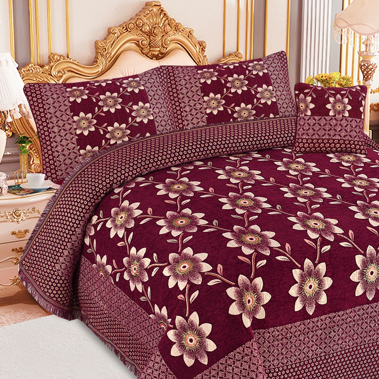 4pcs Velvet jecard Bedsheet Set MS-55