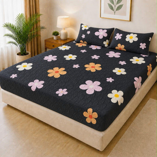 Qulited  Water Proof Mattress Protector with Pillow Cover Q08