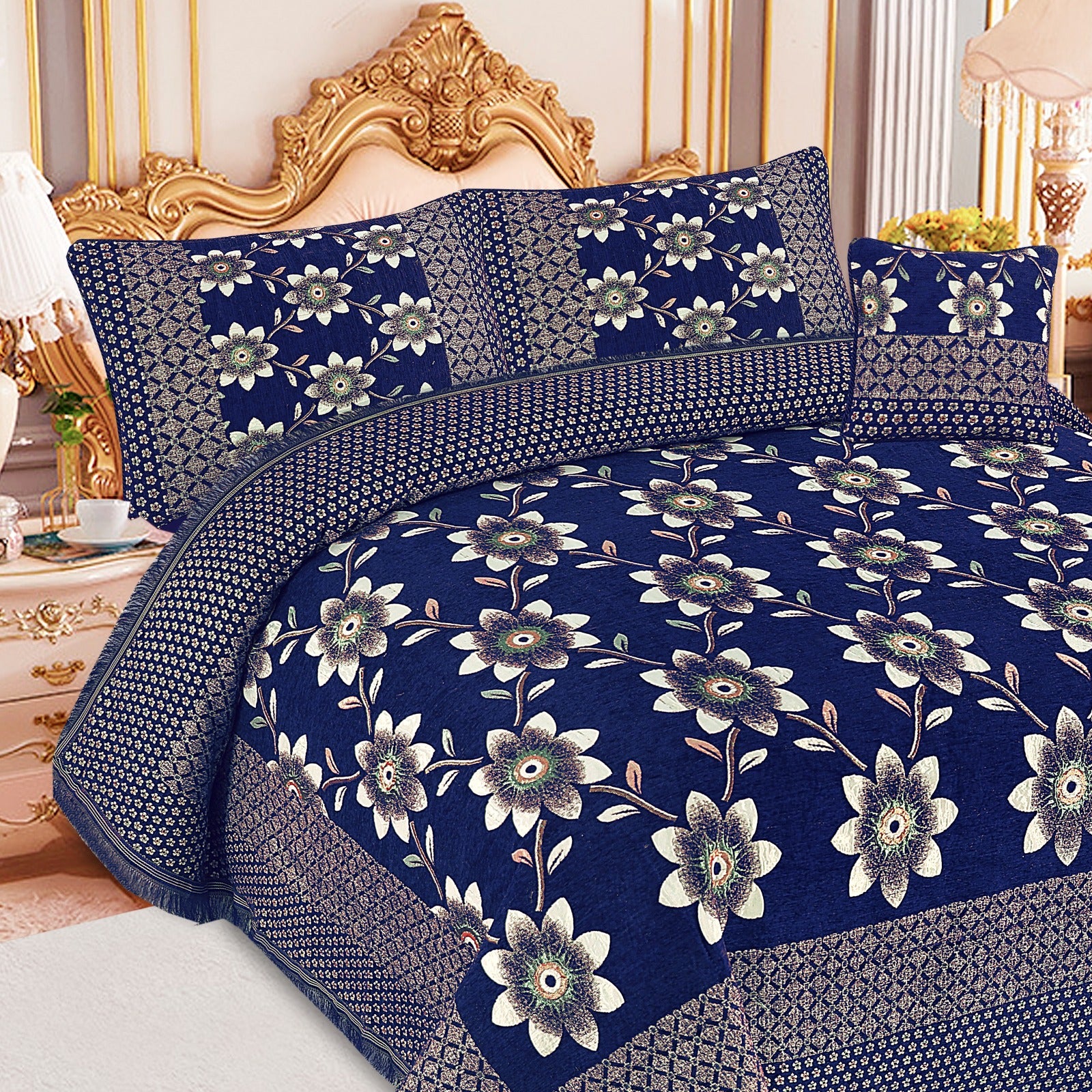 4pcs Velvet jecard Bedsheet Set MS-54