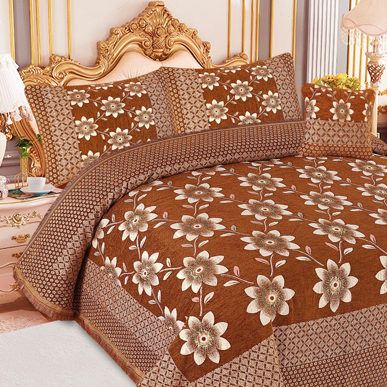 4pcs Velvet jecard Bedsheet Set MS-53