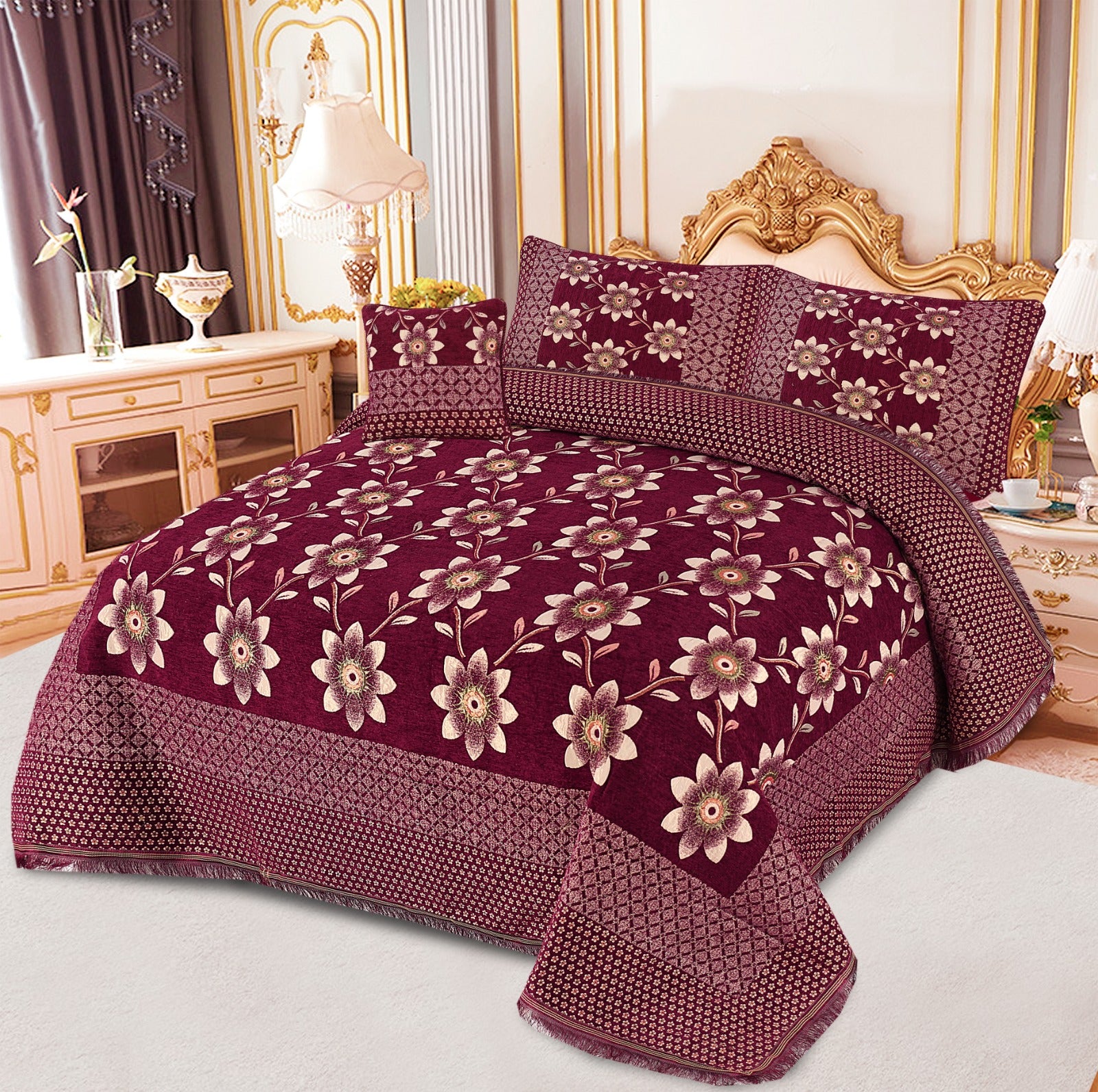 4pcs Velvet jecard Bedsheet Set MS-55
