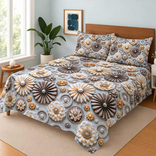 3D Digital Printed Cotton Bedsheets WF-580