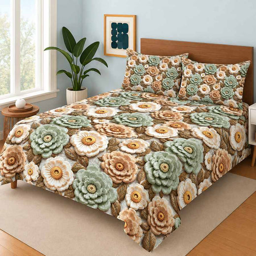 3D Digital Printed Cotton Bedsheets WF-577