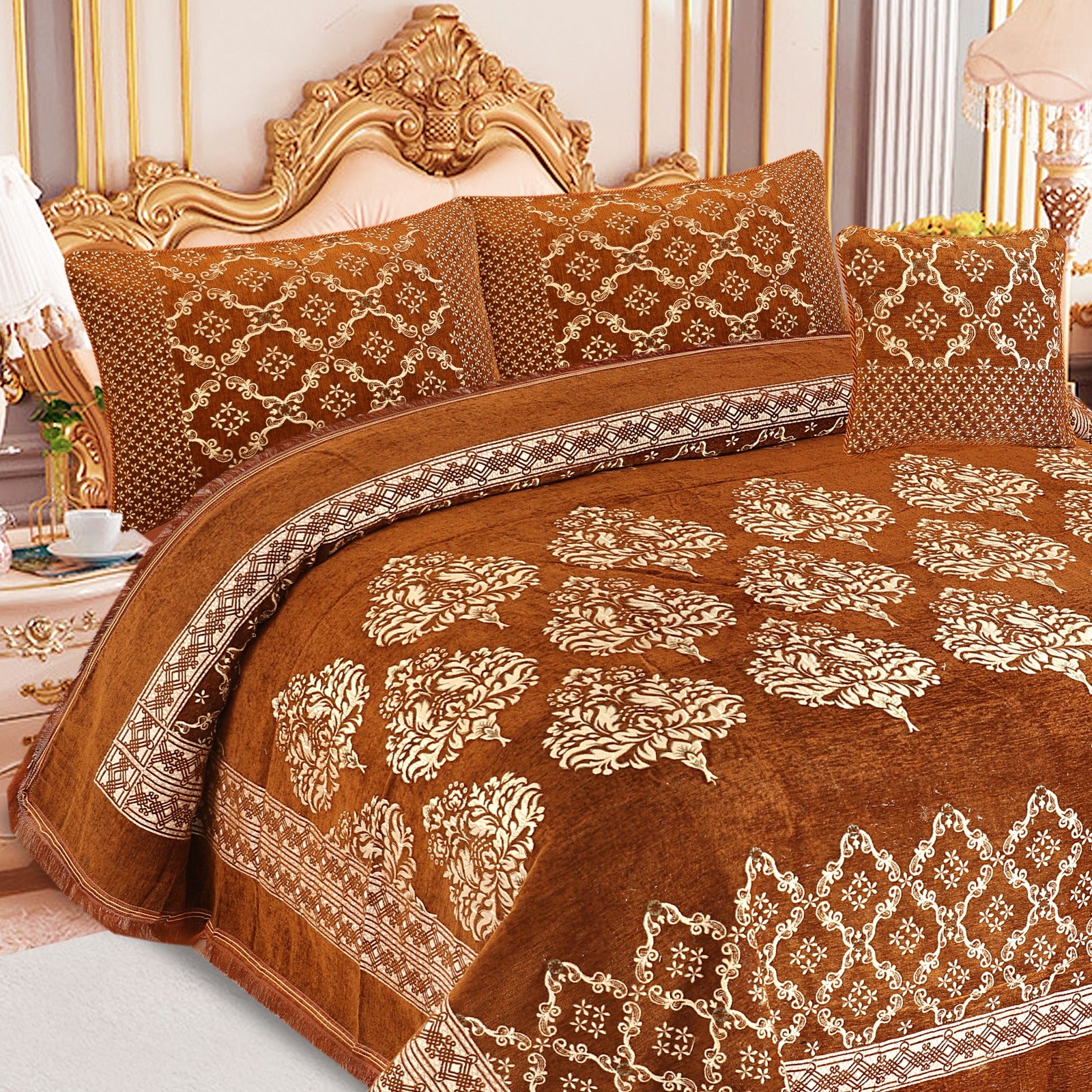 4pcs Velvet jecard Bedsheet Set MS-50