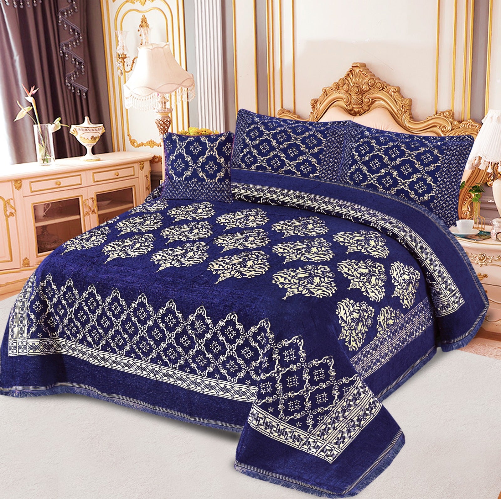 4pcs Velvet jecard Bedsheet Set MS-51