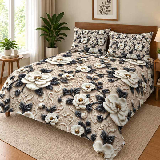 3D Digital Printed Cotton Bedsheets WF-572