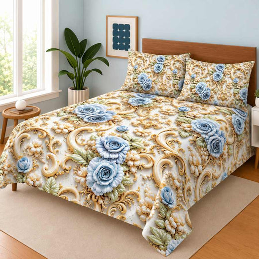 3D Digital Printed Cotton Bedsheets WF-574