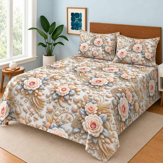 3D Digital Printed Cotton Bedsheets WF-576