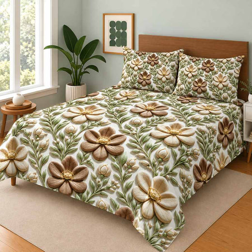 3D Digital Printed Cotton Bedsheets WF-575