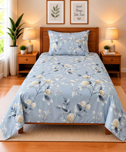 Single Bedsheet Pure Cotton D-759