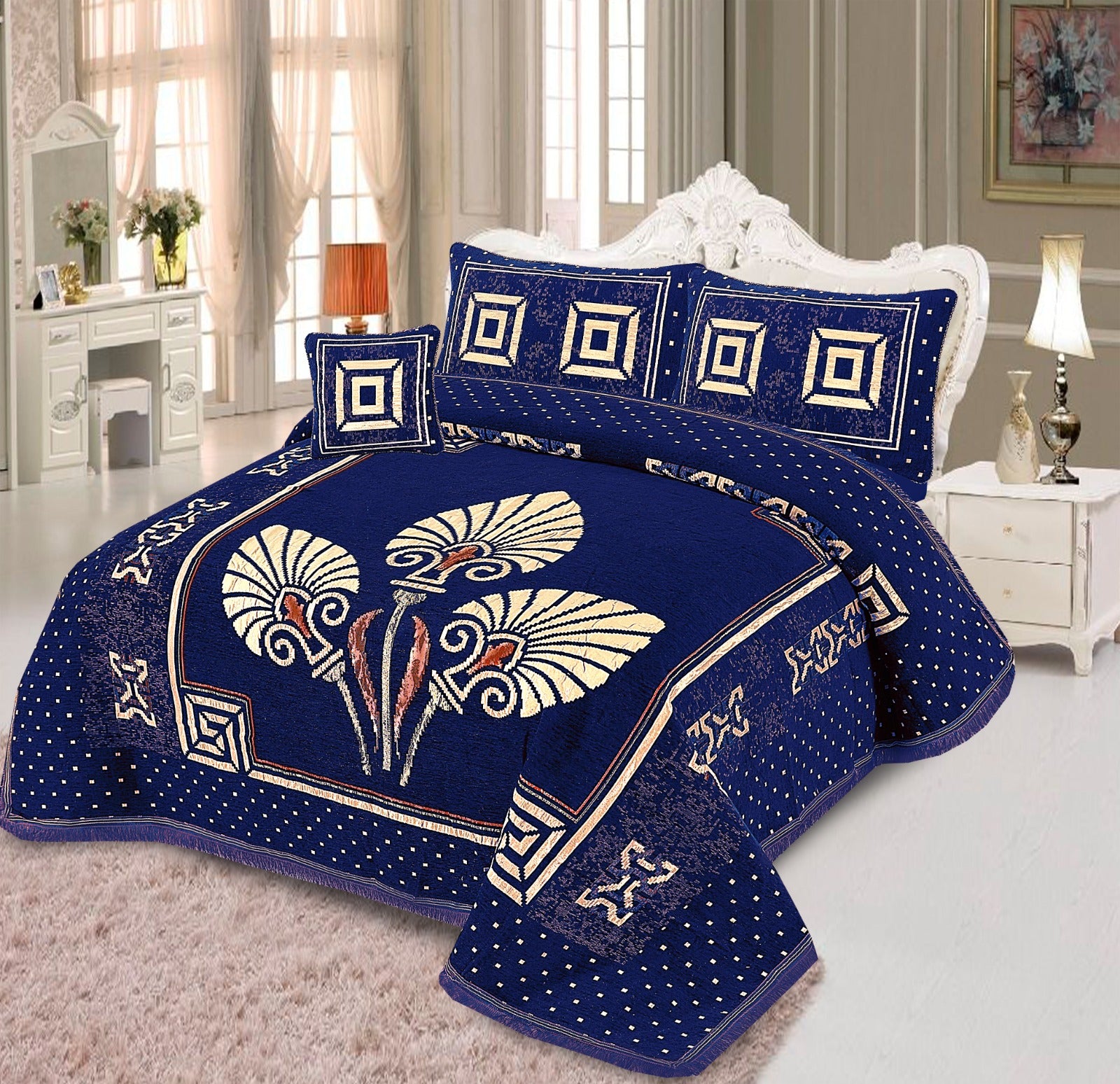 Pcs Velvet jecard Bedsheet Set MS-44