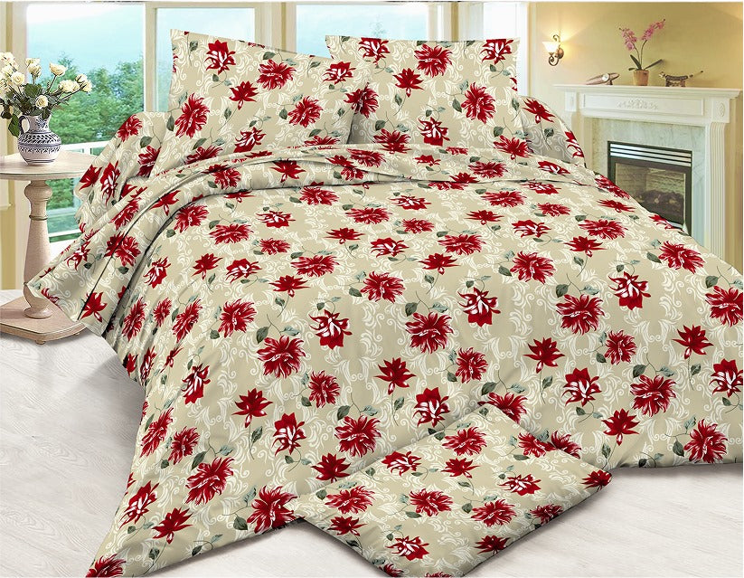 Pure Cotton 3pc Bedsheet Set  WF-85